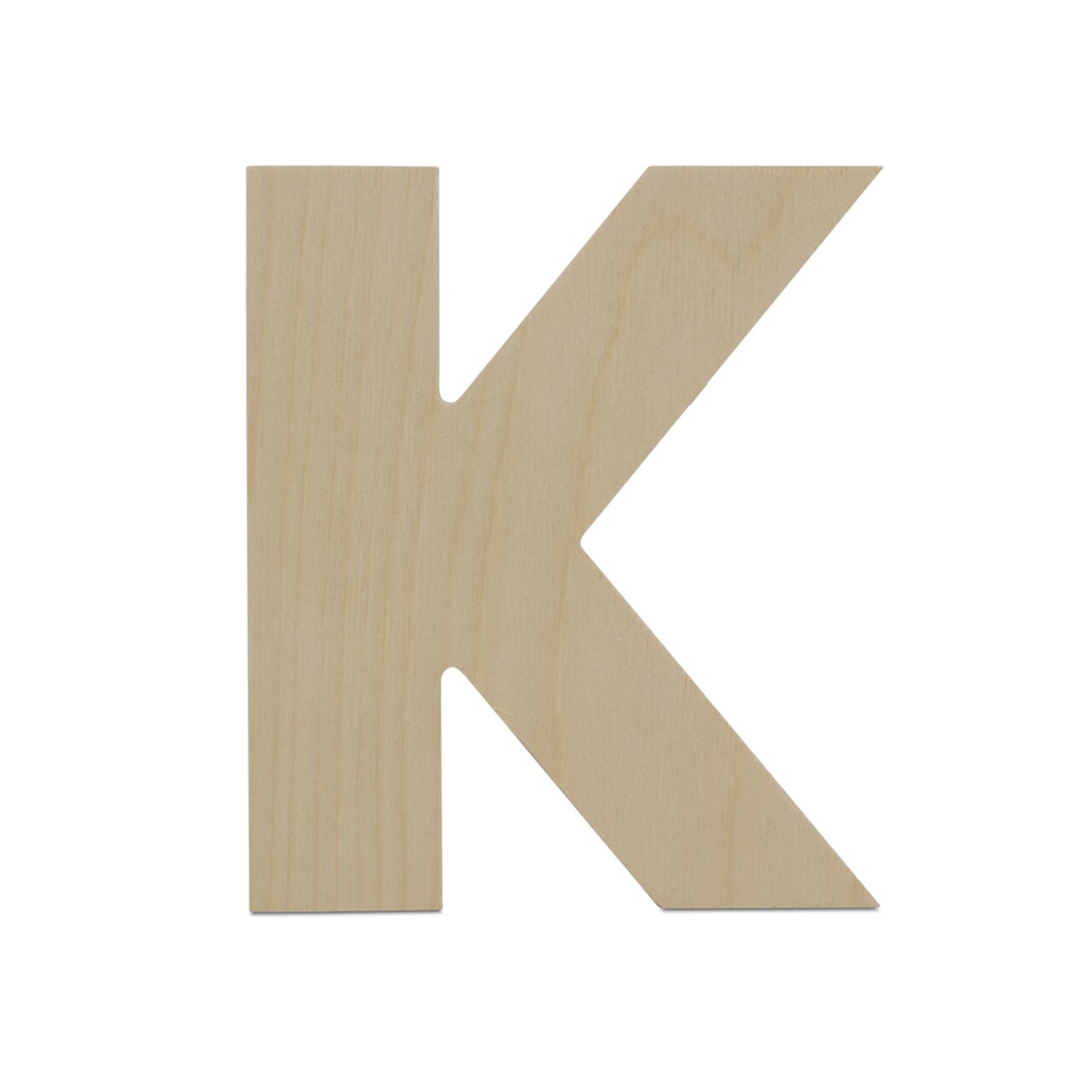 Wooden Letter K 12 inch or 8 inch, Unfinished Large Wood Letters for Crafts, Woodpeckers